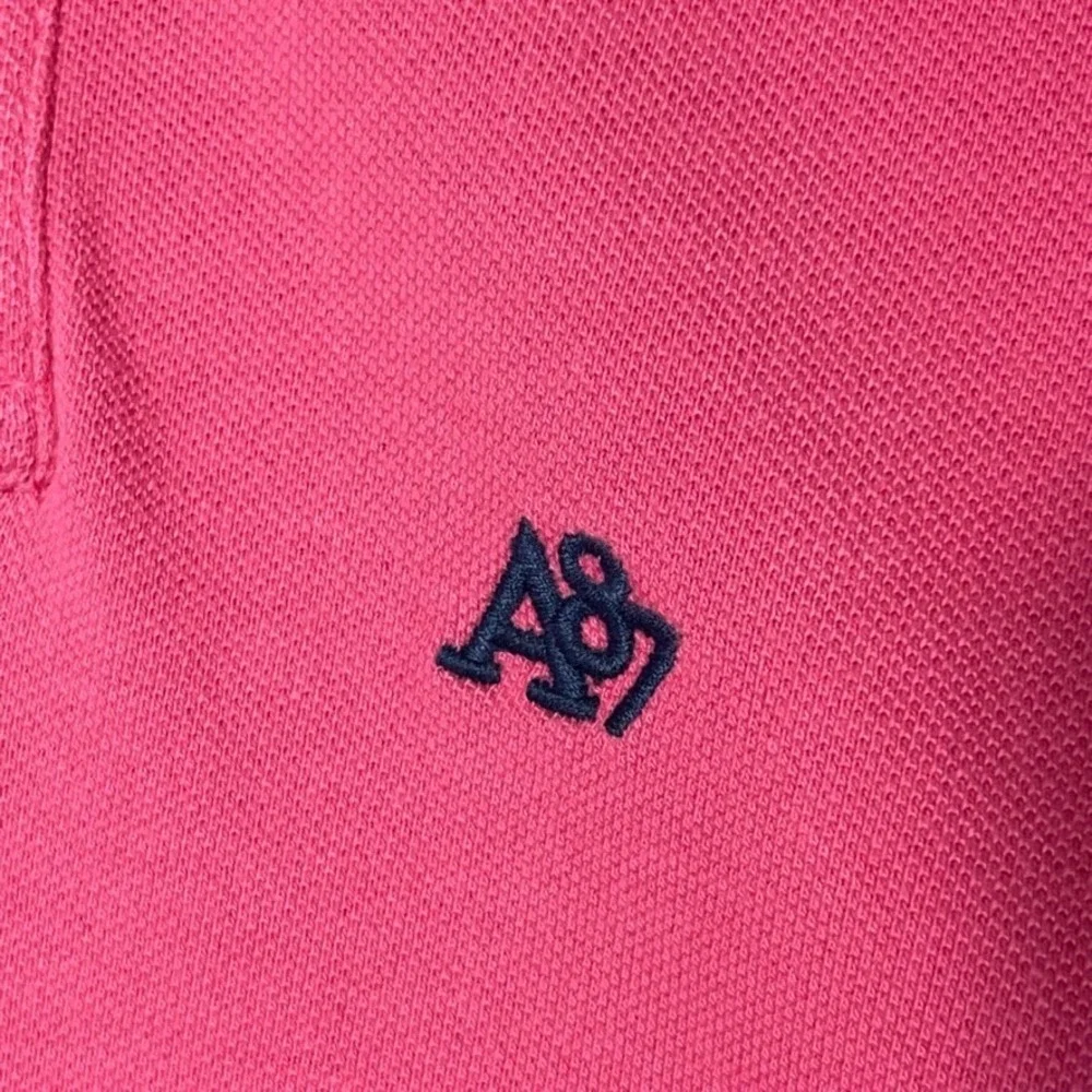 Aeropostale Polo Womens XS Pink Short Sleeve Logo Pique Casual Preppy Top 000684